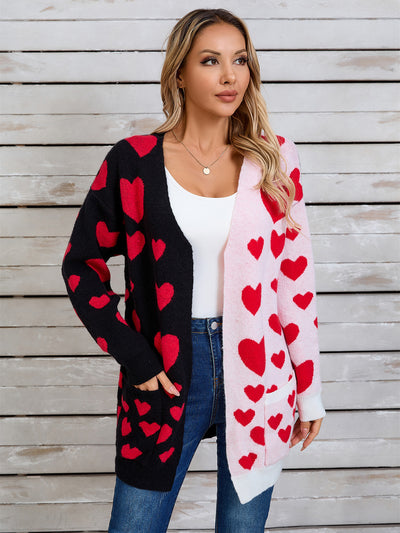 Angel Wings Heart Cardigan - Soft Knit, Vibrant Colors, Chic Style