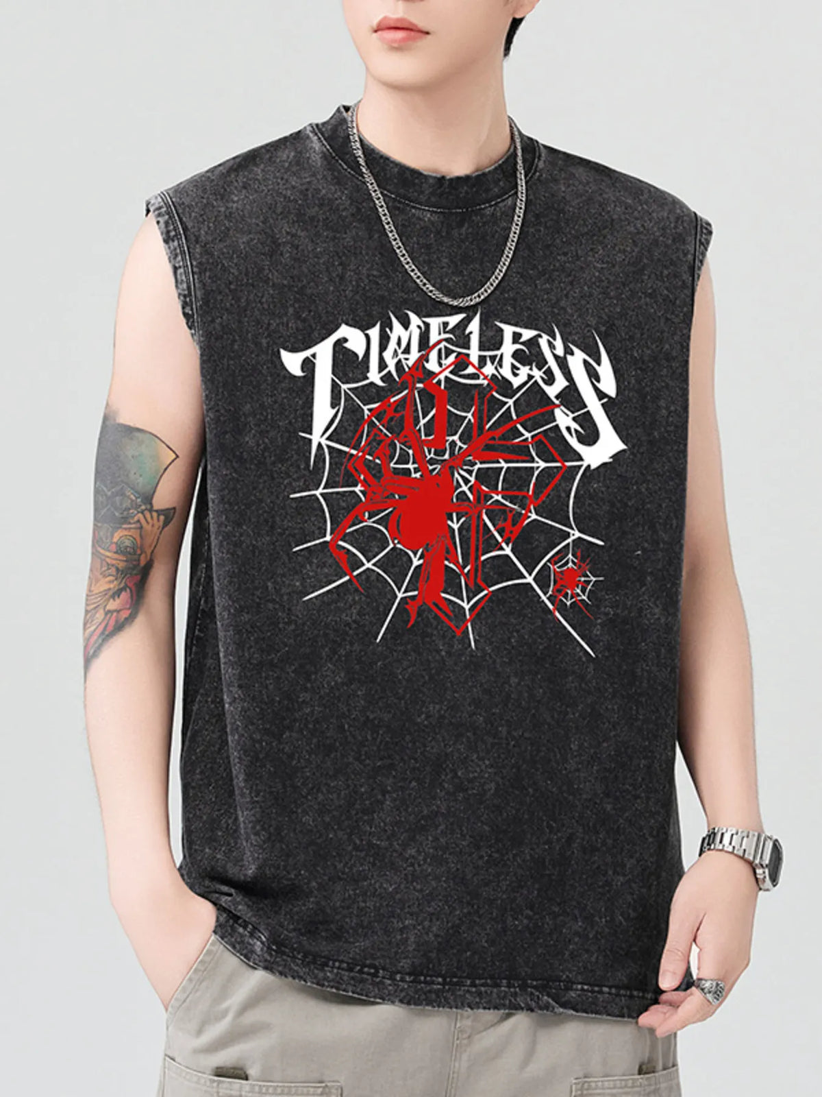 Men's Spider Round Neck Tank