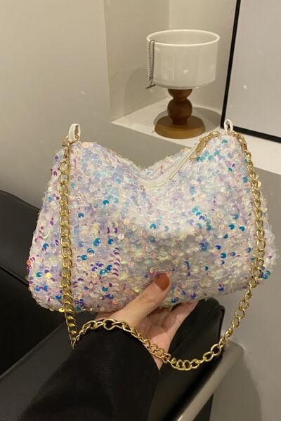 Chic Sequin Removable Strap Shoulder Bag for Glam Style