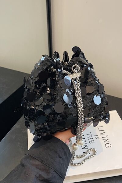 Stylish Drawstring Sequin Crossbody Bag for Every Occasion