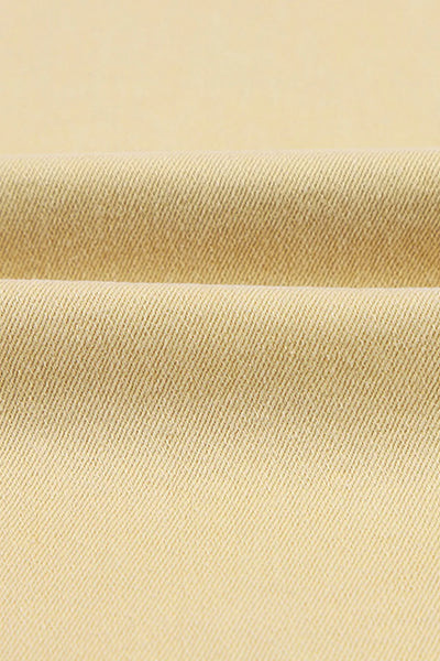 Raw Edge Mid Waist Flared Jeans