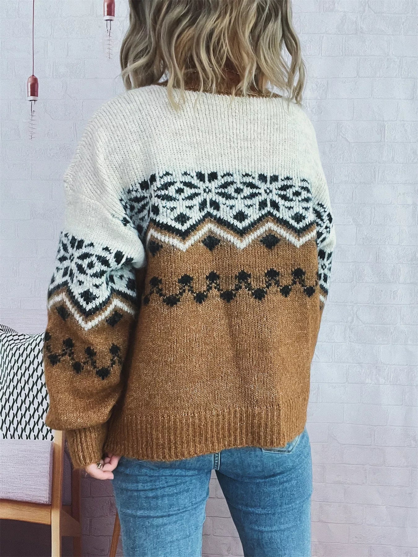 Christmas Button Up Drop Shoulder Cardigan