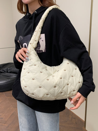 Chic Bow Polyester Shoulder Bag for Stylish Essentials