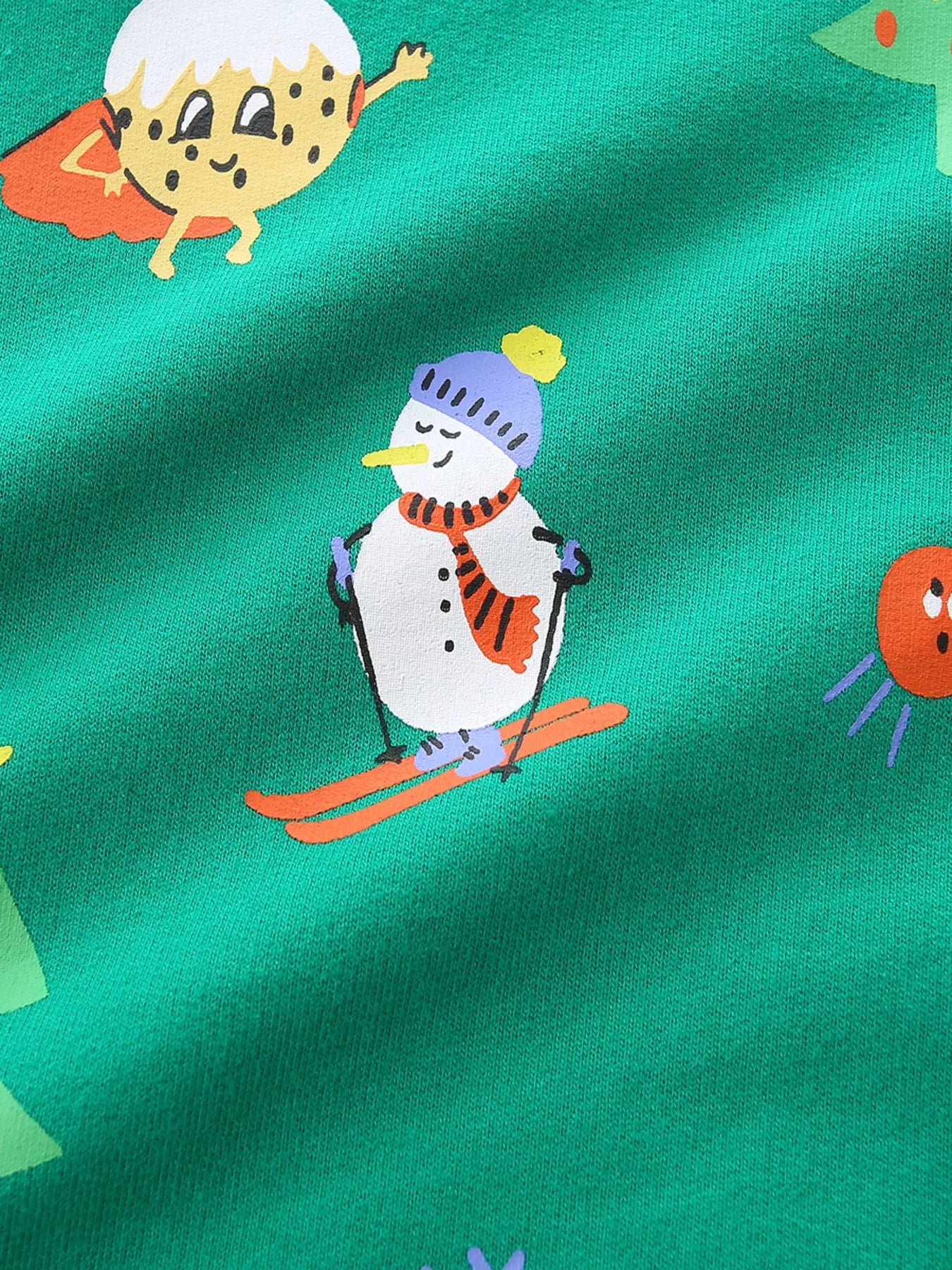 Children's Christmas Print Round Neck Sweatshirt