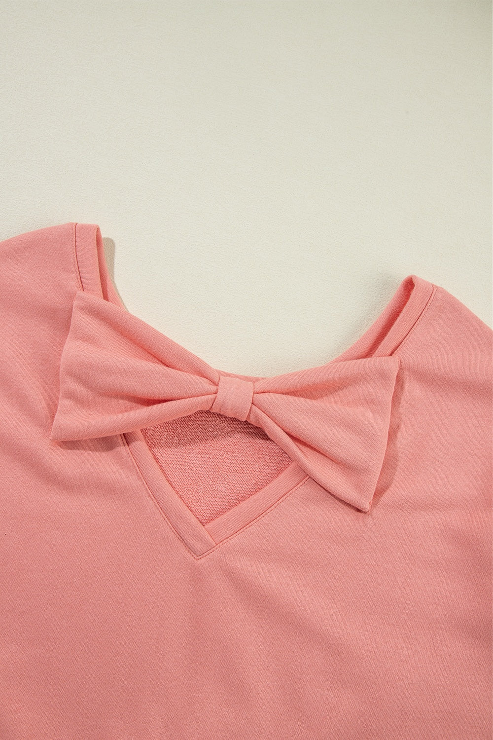 Chic Bow Round Neck Sweatshirt - Soft, Casual, and Versatile