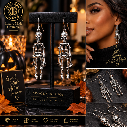 Skeleton Halloween Dangle Earrings