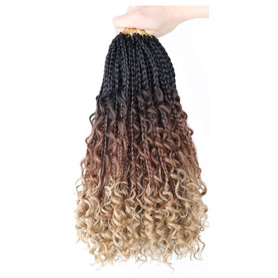 Sambraid Goddess Box Braid Crochet Hair Natural Black Curly End