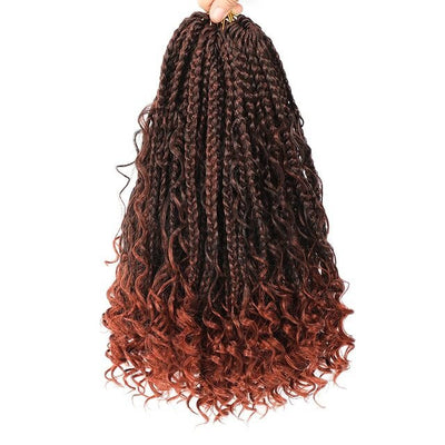 Sambraid Goddess Box Braid Crochet Hair Natural Black Curly End