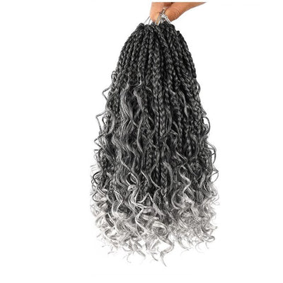 Sambraid Goddess Box Braid Crochet Hair Natural Black Curly End
