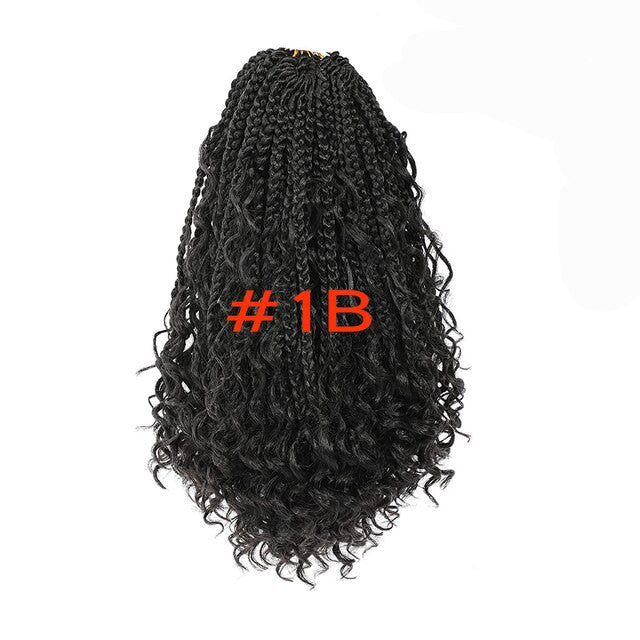Sambraid Goddess Box Braid Crochet Hair Natural Black Curly End