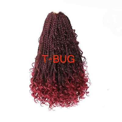 Sambraid Goddess Box Braid Crochet Hair Natural Black Curly End