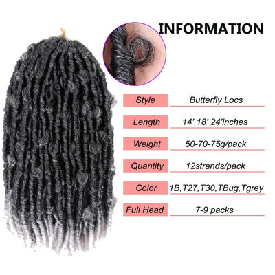 Distressed Butterfly Locs Crochet Hair | Distressed Soft Locs Crochet