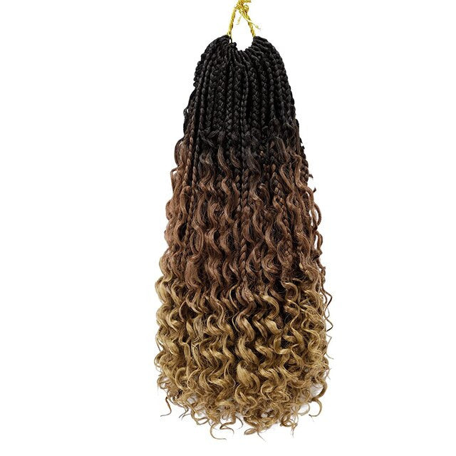 Sambraid Goddess Box Braid Crochet Hair Natural Black Curly End