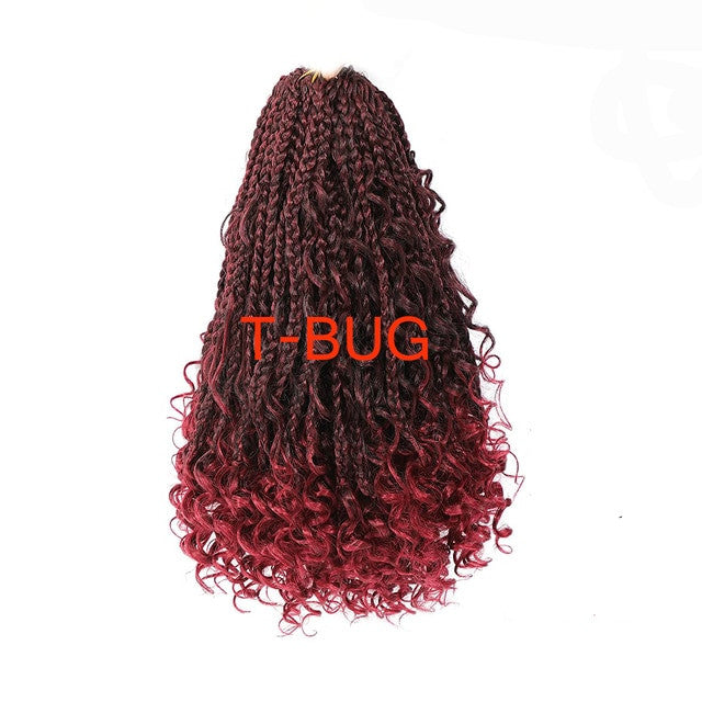Sambraid Goddess Box Braid Crochet Hair Natural Black Curly End
