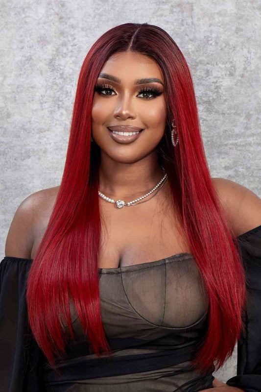 Gilded Strands™ Crimson Luxe Long Straight Wig — 26"
