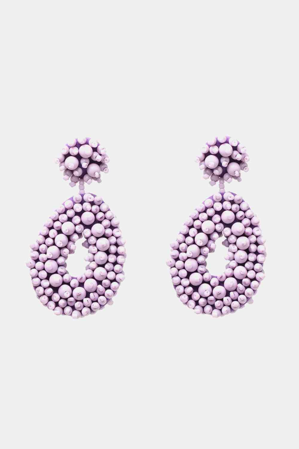 Chic Beaded Dangle Earrings - Vibrant Colors & Handcrafted Elegance