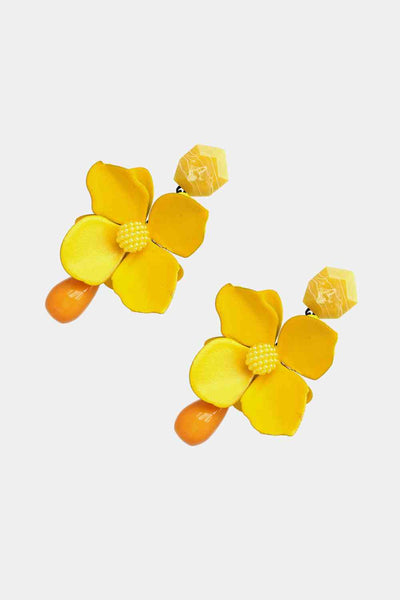 Bloosom Flower Teardrop Resin Earrings - Vibrant & Stylish