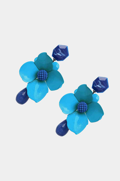 Bloosom Flower Teardrop Resin Earrings - Vibrant & Stylish