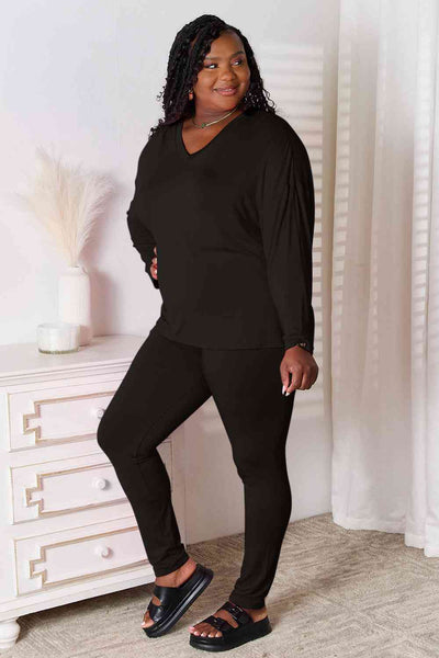 V-Neck Soft Rayon Lounge Set: Comfort & Style for All-Day Wear