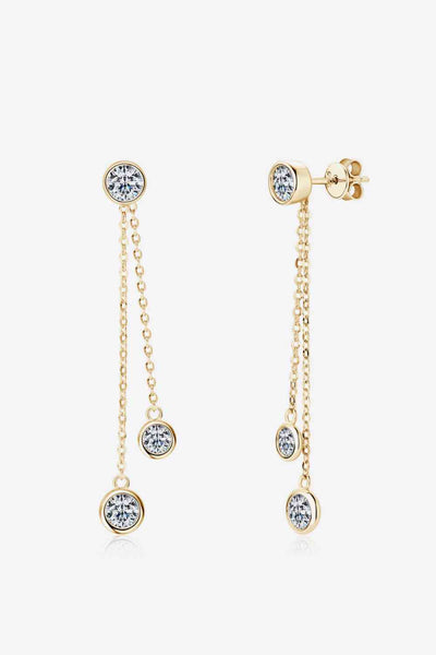 Luxury 2.6 Carat Moissanite Sterling Silver Earrings