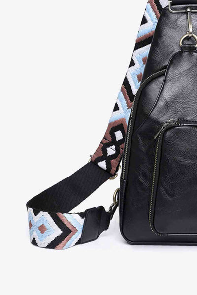 Compact & Versatile PU Leather Sling Bag for Stylish Adventures