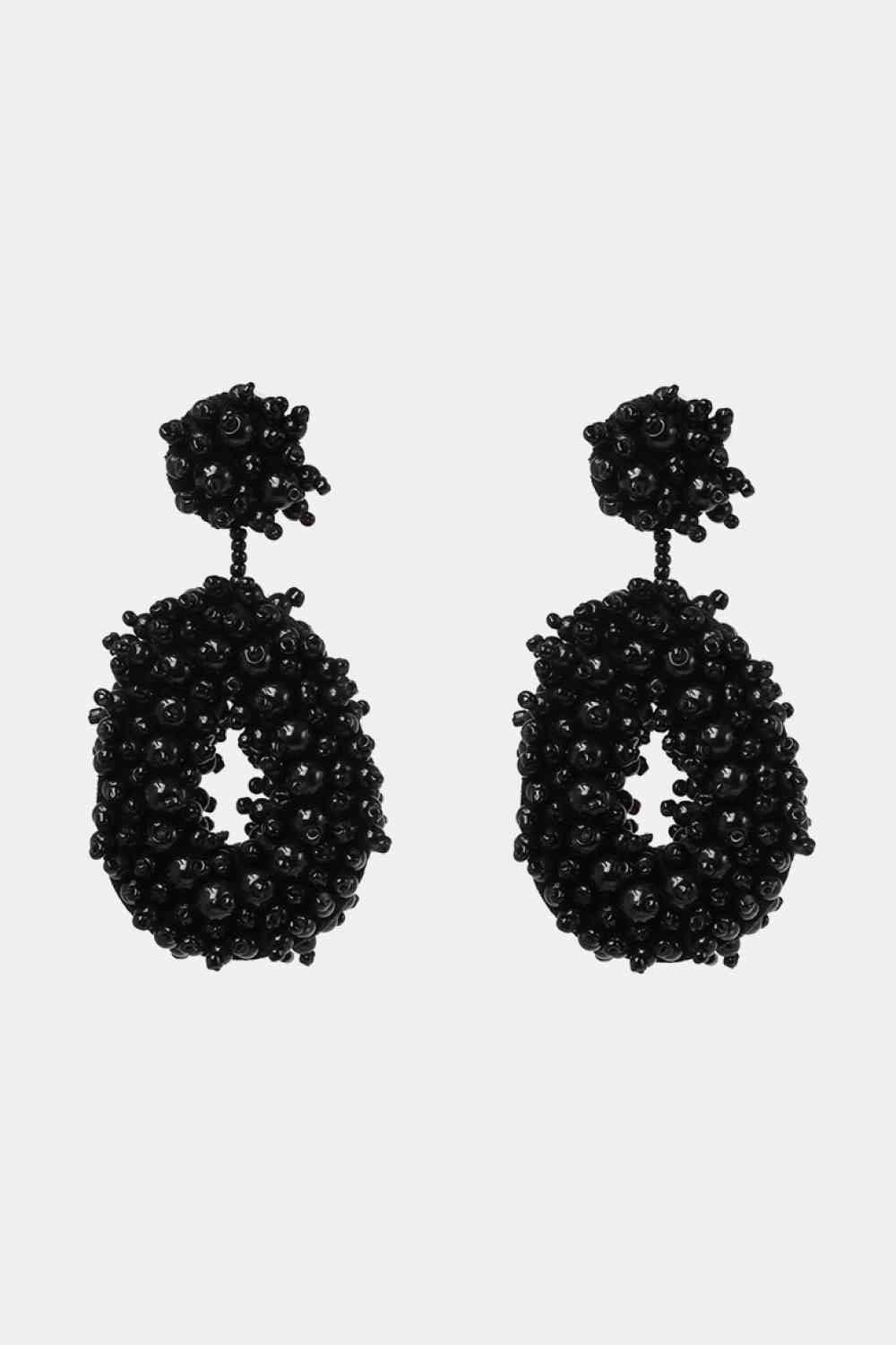 Chic Beaded Dangle Earrings - Vibrant Colors & Handcrafted Elegance
