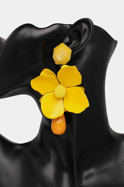 Bloosom Flower Teardrop Resin Earrings - Vibrant & Stylish