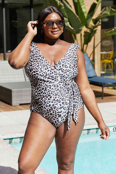 Marina West Swim Full Size Float On Ruffle One-Piece Cat
