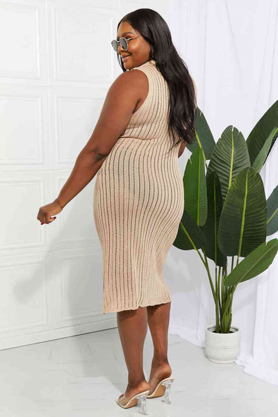Openwork Johnny Collar Cover Up Dress for Stylish Summer