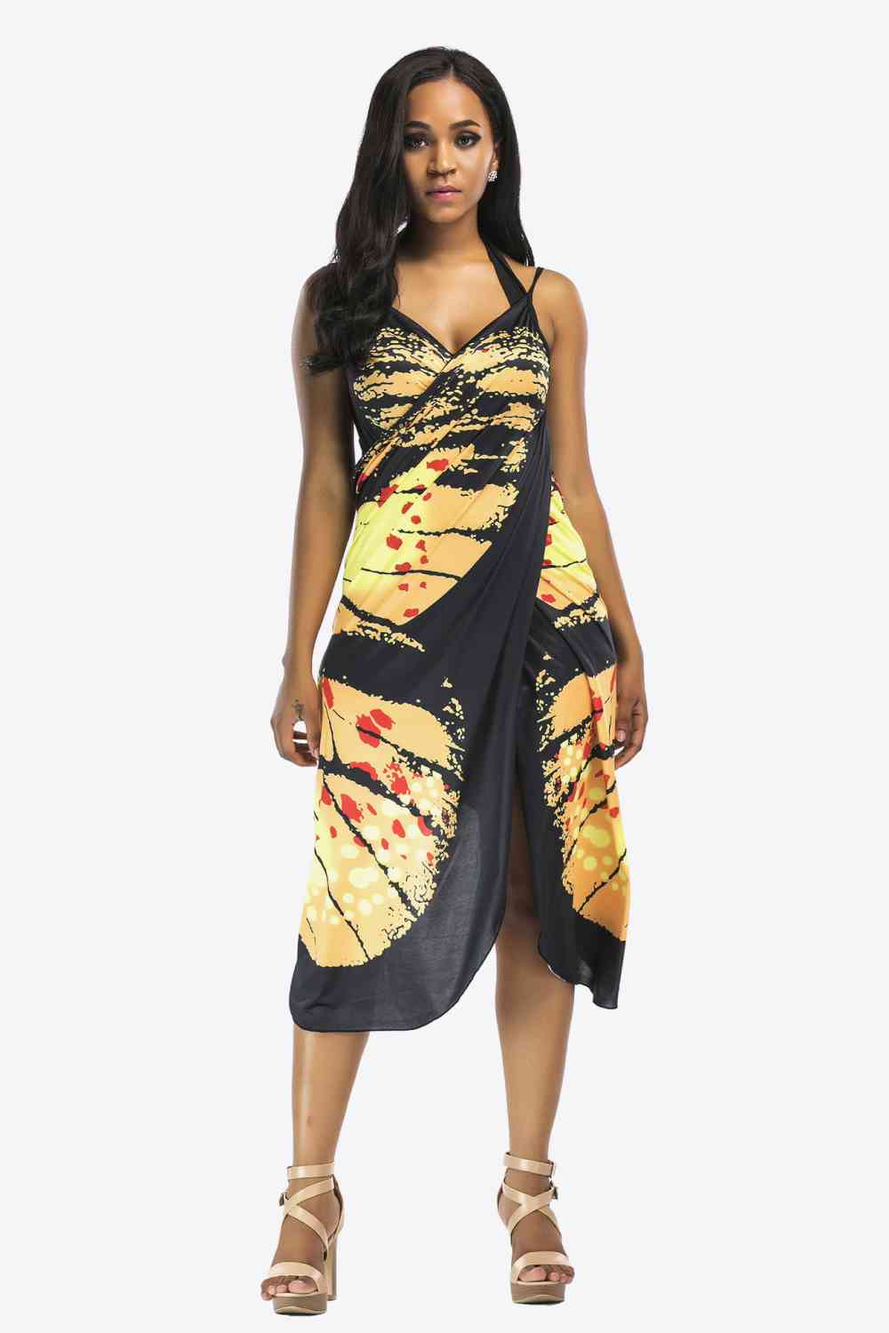 Chic Butterfly Spaghetti Strap Beach Cover-Up for Summer