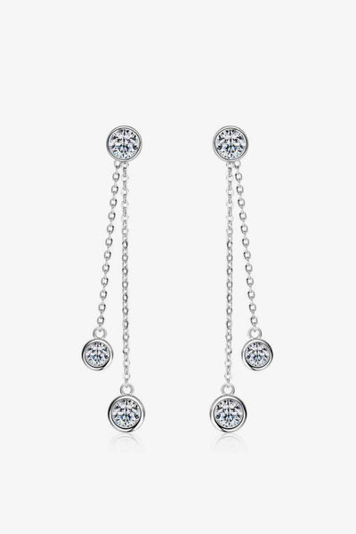 Luxury 2.6 Carat Moissanite Sterling Silver Earrings