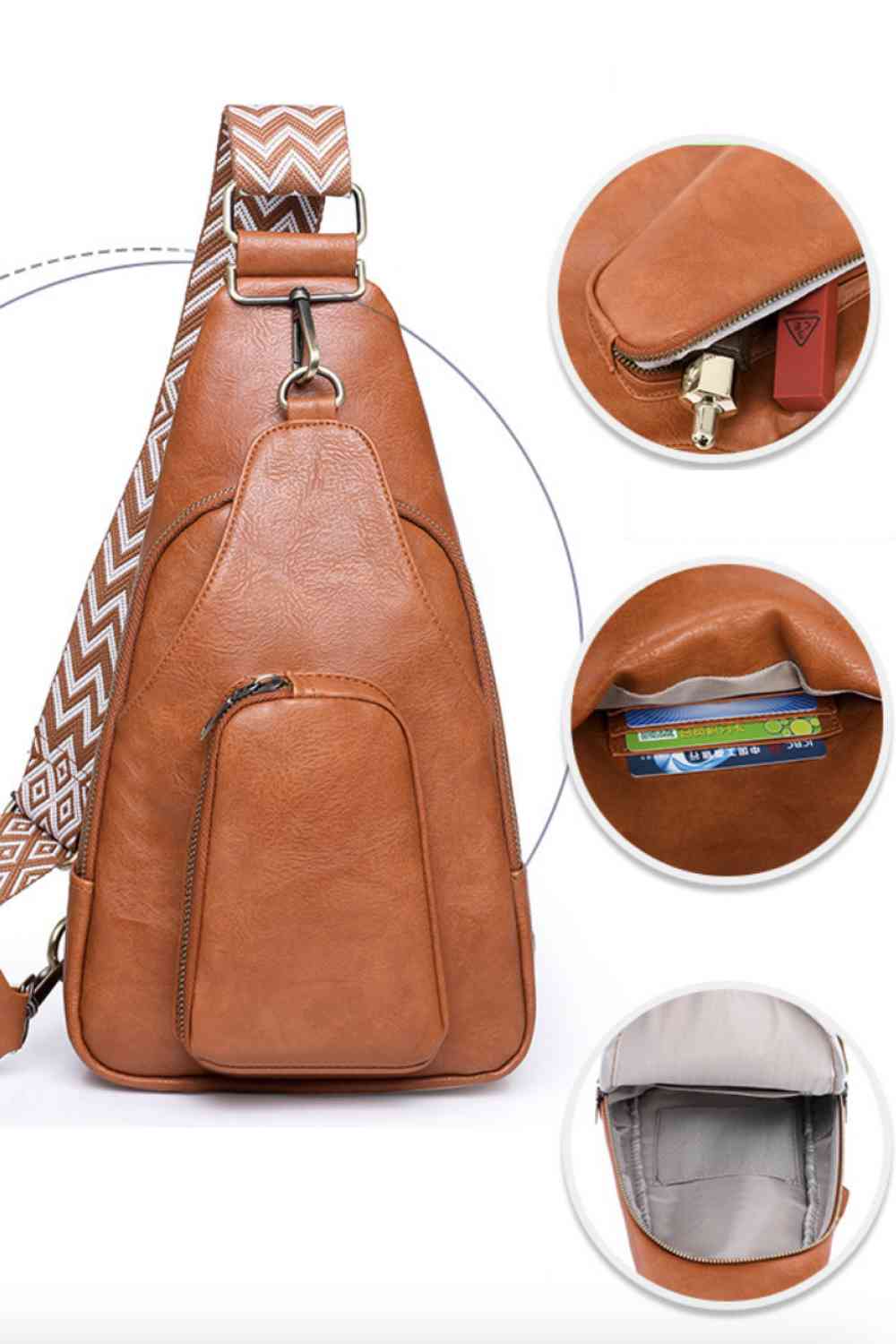 Compact & Versatile PU Leather Sling Bag for Stylish Adventures