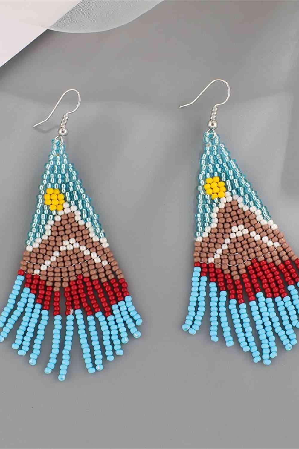 Handcrafted Beaded Dangle Earrings - Vibrant, Lightweight, Trendy