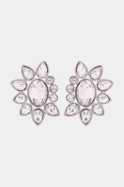 Geometrical Shape Glass Stone Dangle Earrings