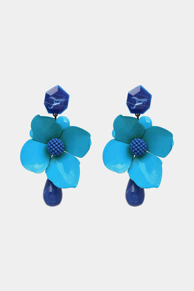 Bloosom Flower Teardrop Resin Earrings - Vibrant & Stylish