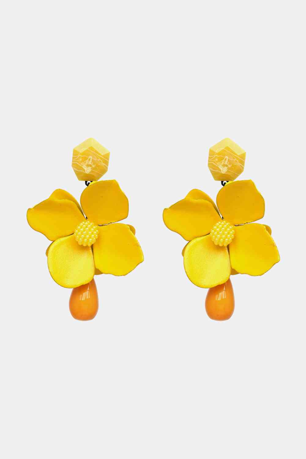 Bloosom Flower Teardrop Resin Earrings - Vibrant & Stylish