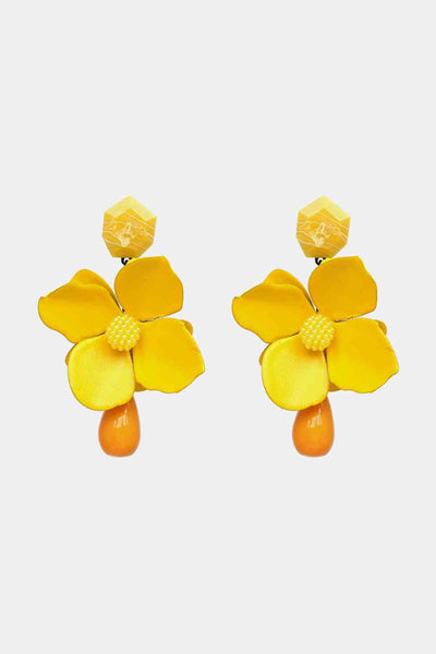 Bloosom Flower Teardrop Resin Earrings - Vibrant & Stylish