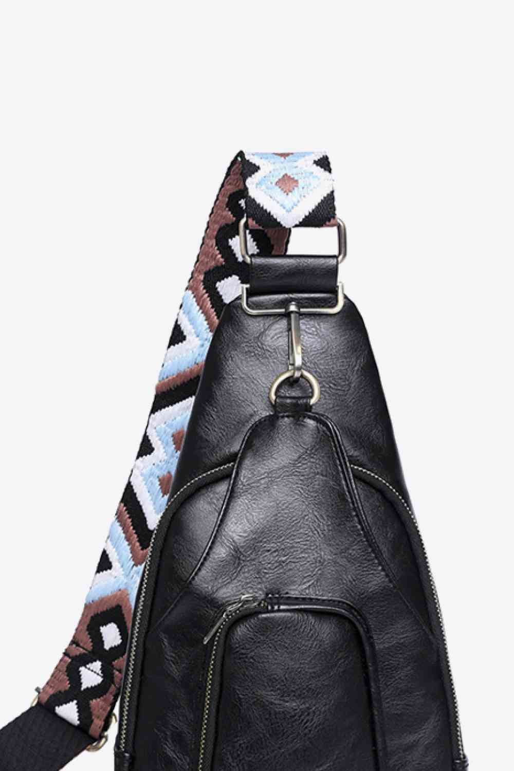 Compact & Versatile PU Leather Sling Bag for Stylish Adventures