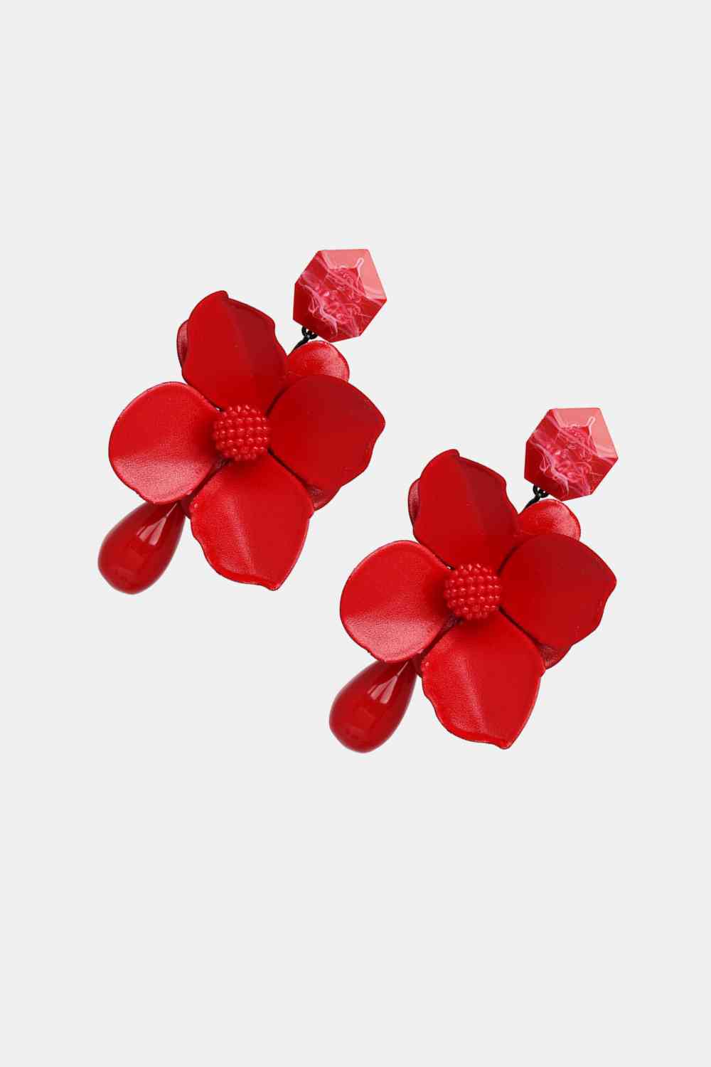 Bloosom Flower Teardrop Resin Earrings - Vibrant & Stylish