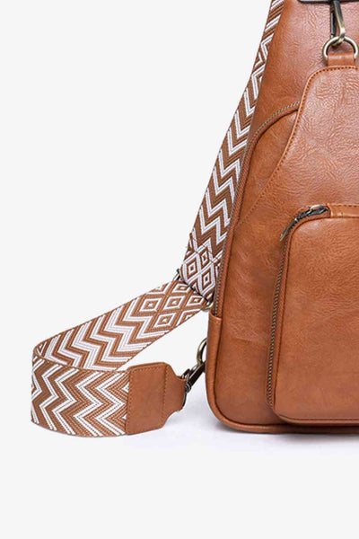 Compact & Versatile PU Leather Sling Bag for Stylish Adventures