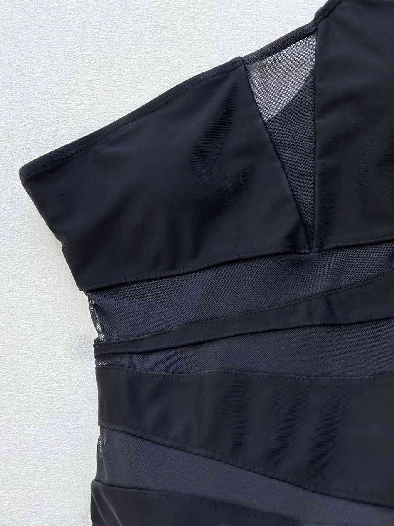 Chic One-Shoulder Sleeveless One-Piece Swimsuit for Summer