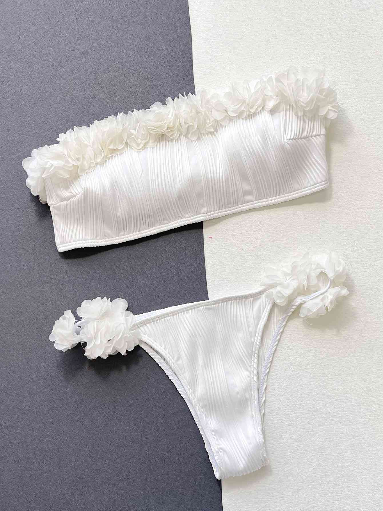 Chic Applique Bikini Set: Comfort & Style for Beach Adventures