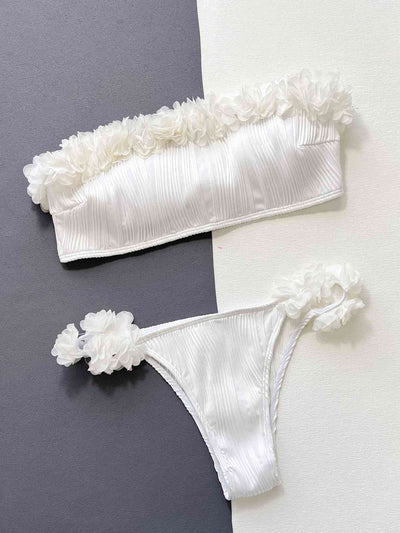 Chic Applique Bikini Set: Comfort & Style for Beach Adventures