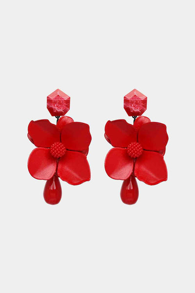 Bloosom Flower Teardrop Resin Earrings - Vibrant & Stylish