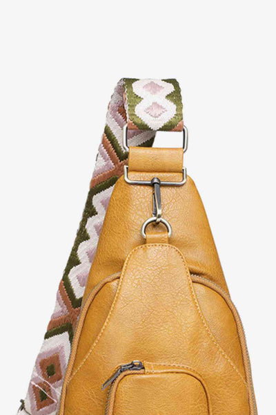 Compact & Versatile PU Leather Sling Bag for Stylish Adventures