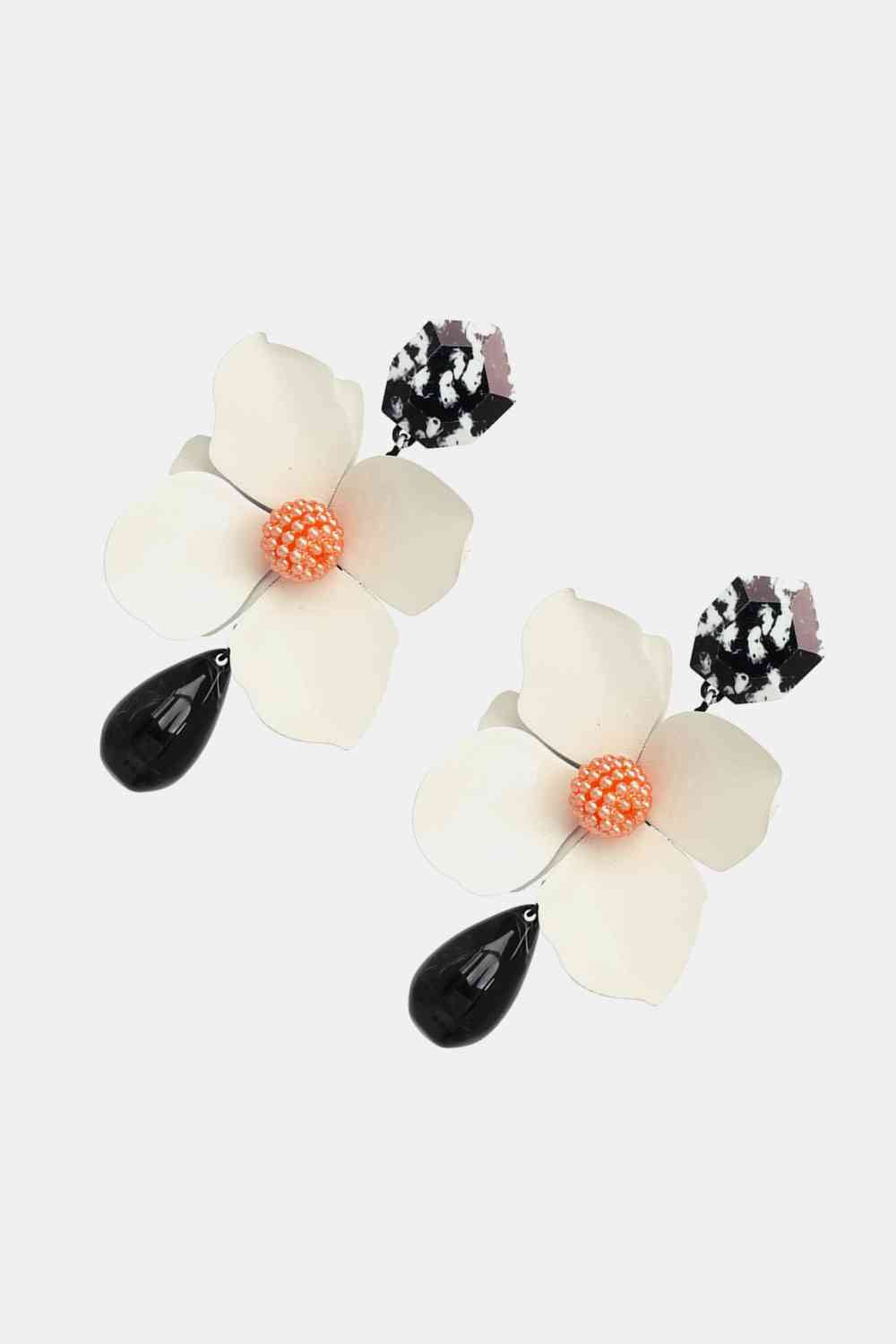 Bloosom Flower Teardrop Resin Earrings - Vibrant & Stylish