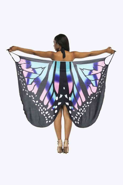 Chic Butterfly Spaghetti Strap Beach Cover-Up for Summer