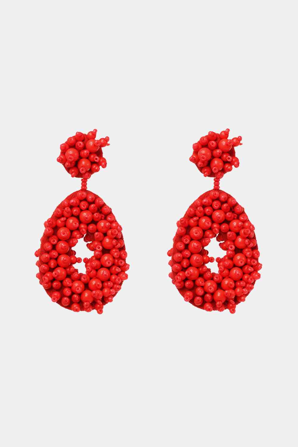 Chic Beaded Dangle Earrings - Vibrant Colors & Handcrafted Elegance