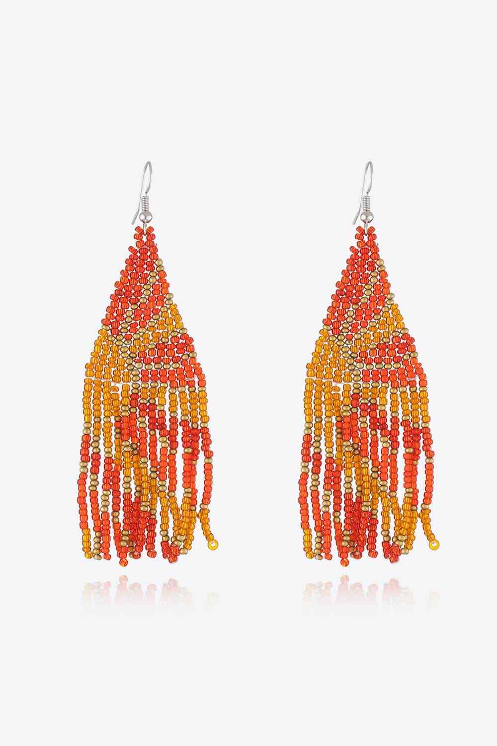 Handcrafted Beaded Dangle Earrings - Vibrant, Lightweight, Trendy