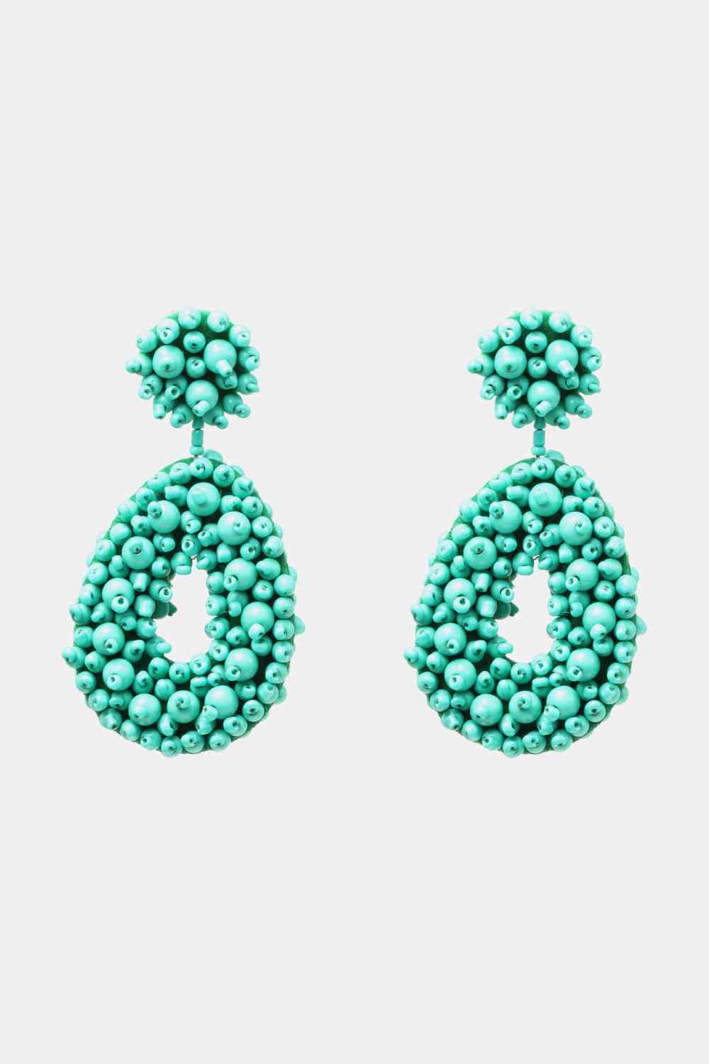 Chic Beaded Dangle Earrings - Vibrant Colors & Handcrafted Elegance